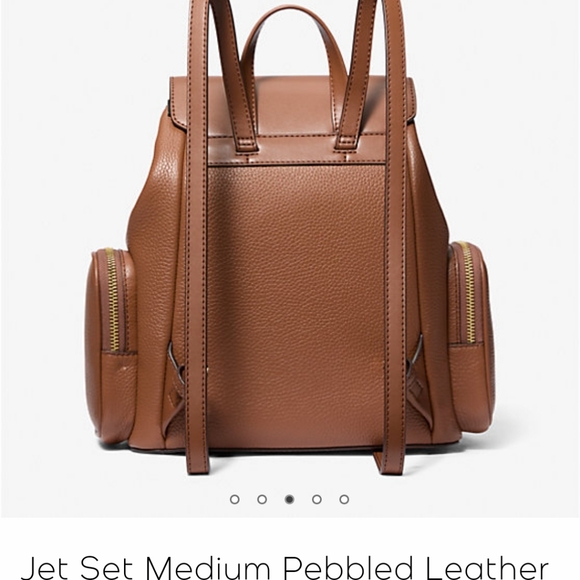 Michael Kors Jet Set Medium Pebbled Leather Backpack - Picture 2 of 4
